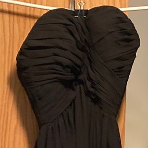 Black strapless formal dress